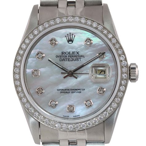 ' rolex datejust diamond bezel|rolex datejust diamond dial 36mm.